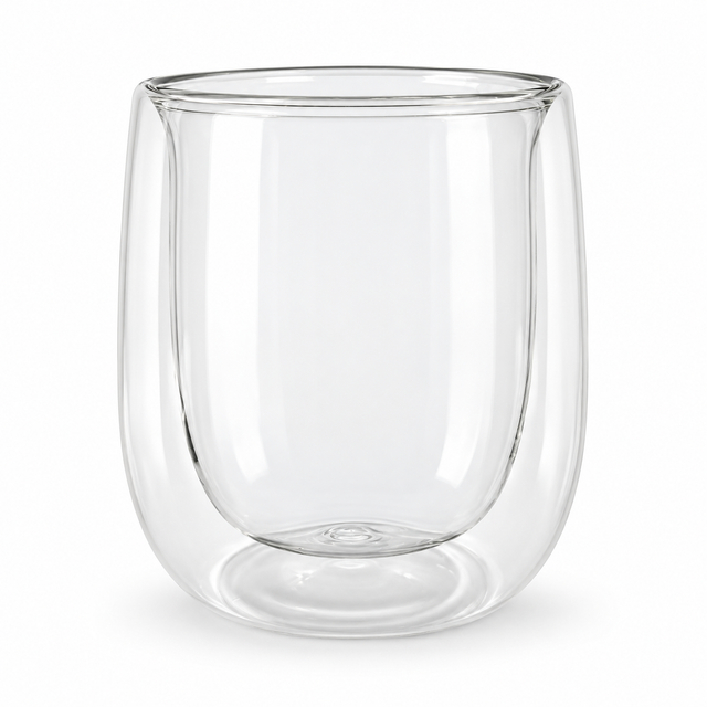 Taza de vidrio de doble pared 200 ml – Individual